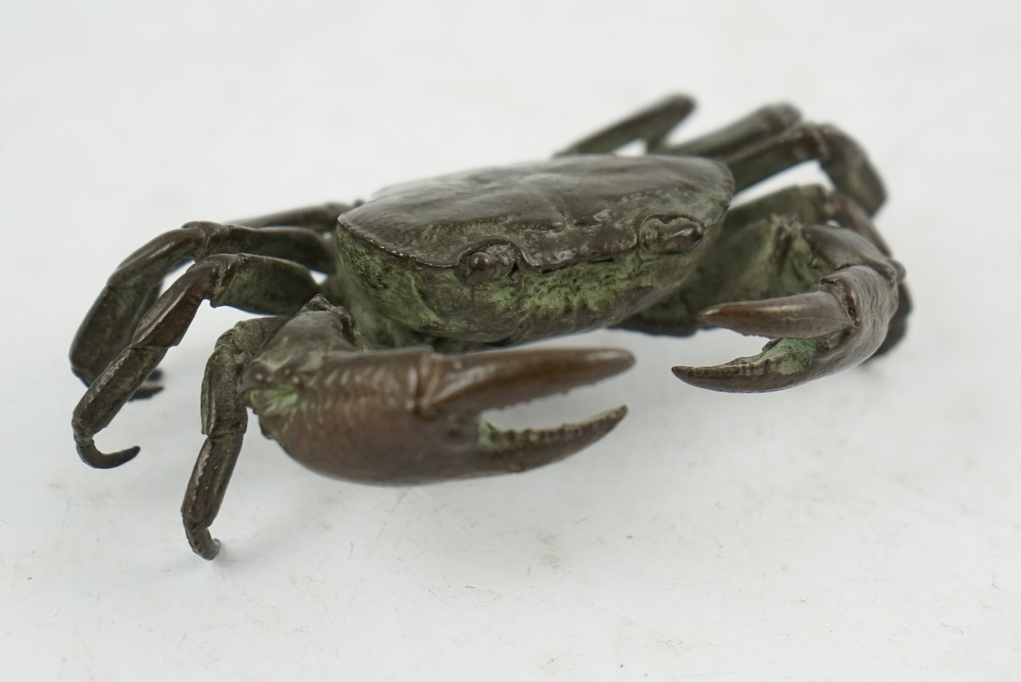 A Japanese bronze model of a crab, early 20th century